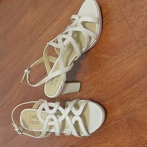Ivory strappy heels size 7.5